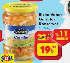 BİZİM VATAN GARNİTÜR KONSERVESİ 560 G